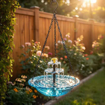 🔥💐SPRING DAY SALE- ONLY 💲32.99!⚡50K+ SOLD!🐦Solar Cascade Hanging Bird Bath Fountain